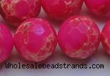 CDE2512 15.5 inches 24mm faceted round dyed sea sediment jasper beads