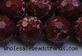 CDE2531 15.5 inches 20mm faceted round dyed sea sediment jasper beads