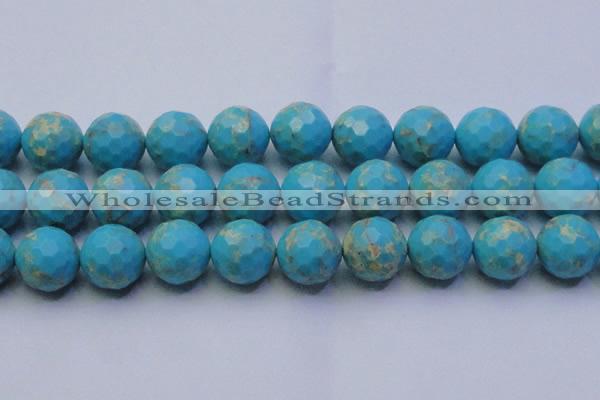 CDE2547 15.5 inches 24mm faceted round dyed sea sediment jasper beads