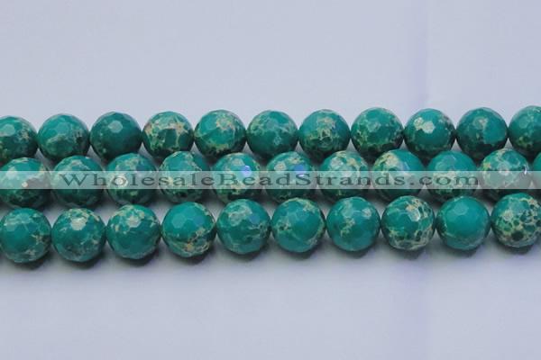 CDE2568 15.5 inches 22mm faceted round dyed sea sediment jasper beads