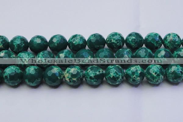 CDE2575 15.5 inches 22mm faceted round dyed sea sediment jasper beads