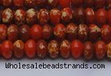 CDE2601 15.5 inches 7*10mm rondelle dyed sea sediment jasper beads