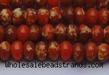 CDE2602 15.5 inches 8*12mm rondelle dyed sea sediment jasper beads