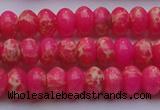 CDE2610 15.5 inches 8*12mm rondelle dyed sea sediment jasper beads