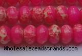 CDE2614 15.5 inches 15*20mm rondelle dyed sea sediment jasper beads