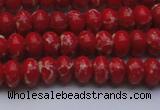 CDE2617 15.5 inches 7*10mm rondelle dyed sea sediment jasper beads