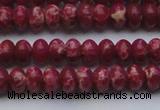 CDE2624 15.5 inches 5*8mm rondelle dyed sea sediment jasper beads