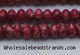 CDE2625 15.5 inches 7*10mm rondelle dyed sea sediment jasper beads