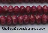 CDE2626 15.5 inches 8*12mm rondelle dyed sea sediment jasper beads