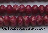 CDE2628 15.5 inches 12*16mm rondelle dyed sea sediment jasper beads