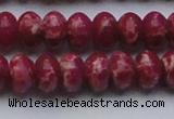 CDE2629 15.5 inches 13*18mm rondelle dyed sea sediment jasper beads