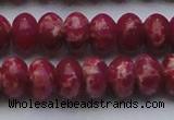 CDE2630 15.5 inches 15*20mm rondelle dyed sea sediment jasper beads