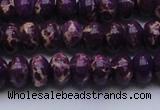 CDE2635 15.5 inches 10*14mm rondelle dyed sea sediment jasper beads