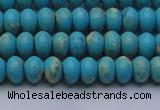 CDE2640 15.5 inches 5*8mm rondelle dyed sea sediment jasper beads