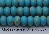 CDE2643 15.5 inches 10*14mm rondelle dyed sea sediment jasper beads