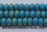 CDE2648 15.5 inches 5*8mm rondelle dyed sea sediment jasper beads