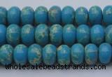 CDE2649 15.5 inches 7*10mm rondelle dyed sea sediment jasper beads