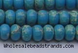 CDE2650 15.5 inches 8*12mm rondelle dyed sea sediment jasper beads