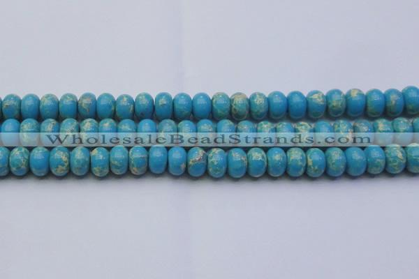 CDE2653 15.5 inches 13*18mm rondelle dyed sea sediment jasper beads