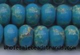 CDE2655 15.5 inches 15*20mm rondelle dyed sea sediment jasper beads