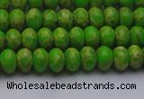 CDE2656 15.5 inches 5*8mm rondelle dyed sea sediment jasper beads