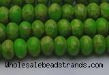 CDE2657 15.5 inches 7*10mm rondelle dyed sea sediment jasper beads