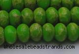 CDE2661 15.5 inches 13*18mm rondelle dyed sea sediment jasper beads