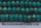 CDE2665 15.5 inches 7*10mm rondelle dyed sea sediment jasper beads