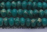 CDE2666 15.5 inches 8*12mm rondelle dyed sea sediment jasper beads