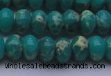 CDE2670 15.5 inches 15*20mm rondelle dyed sea sediment jasper beads