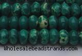 CDE2675 15.5 inches 10*14mm rondelle dyed sea sediment jasper beads