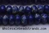 CDE2683 15.5 inches 10*14mm rondelle dyed sea sediment jasper beads