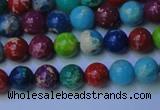 CDE2689 15.5 inches 6mm round mixed color sea sediment jasper beads