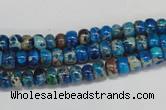 CDE274 15.5 inches 4*6mm rondelle dyed sea sediment jasper beads