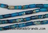 CDE278 15.5 inches 4*8mm tube dyed sea sediment jasper beads