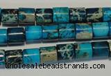 CDE280 15.5 inches 8*8mm tube dyed sea sediment jasper beads