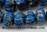 CDE295 15.5 inches 13*18mm pumpkin dyed sea sediment jasper beads