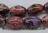 CDE32 15.5 inches 13*18mm rice dyed sea sediment jasper beads