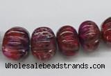 CDE35 15.5 inches multi sizes pumpkin dyed sea sediment jasper beads