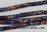 CDE377 15.5 inches 4*12mm tube dyed sea sediment jasper beads