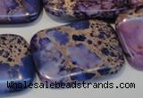 CDE442 15.5 inches 25*35mm rectangle dyed sea sediment jasper beads