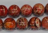 CDE495 15.5 inches 14mm round dyed sea sediment jasper beads