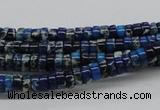 CDE50 15.5 inches 3*6mm coin dyed sea sediment jasper beads wholesale