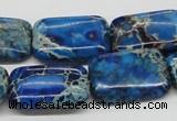 CDE56 15.5 inches 18*25mm rectangle dyed sea sediment jasper beads