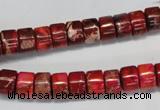 CDE596 15.5 inches 4*8mm tube dyed sea sediment jasper beads