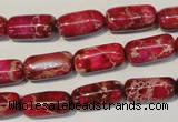 CDE598 15.5 inches 8*16mm column dyed sea sediment jasper beads