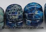 CDE60 15.5 inches 26*35mm pumpkin dyed sea sediment jasper beads