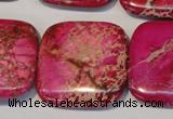 CDE627 15.5 inches 30*30mm square dyed sea sediment jasper beads