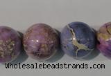 CDE698 15.5 inches 18mm round dyed sea sediment jasper beads