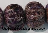 CDE702 15.5 inches 26*32mm pumpkin dyed sea sediment jasper beads